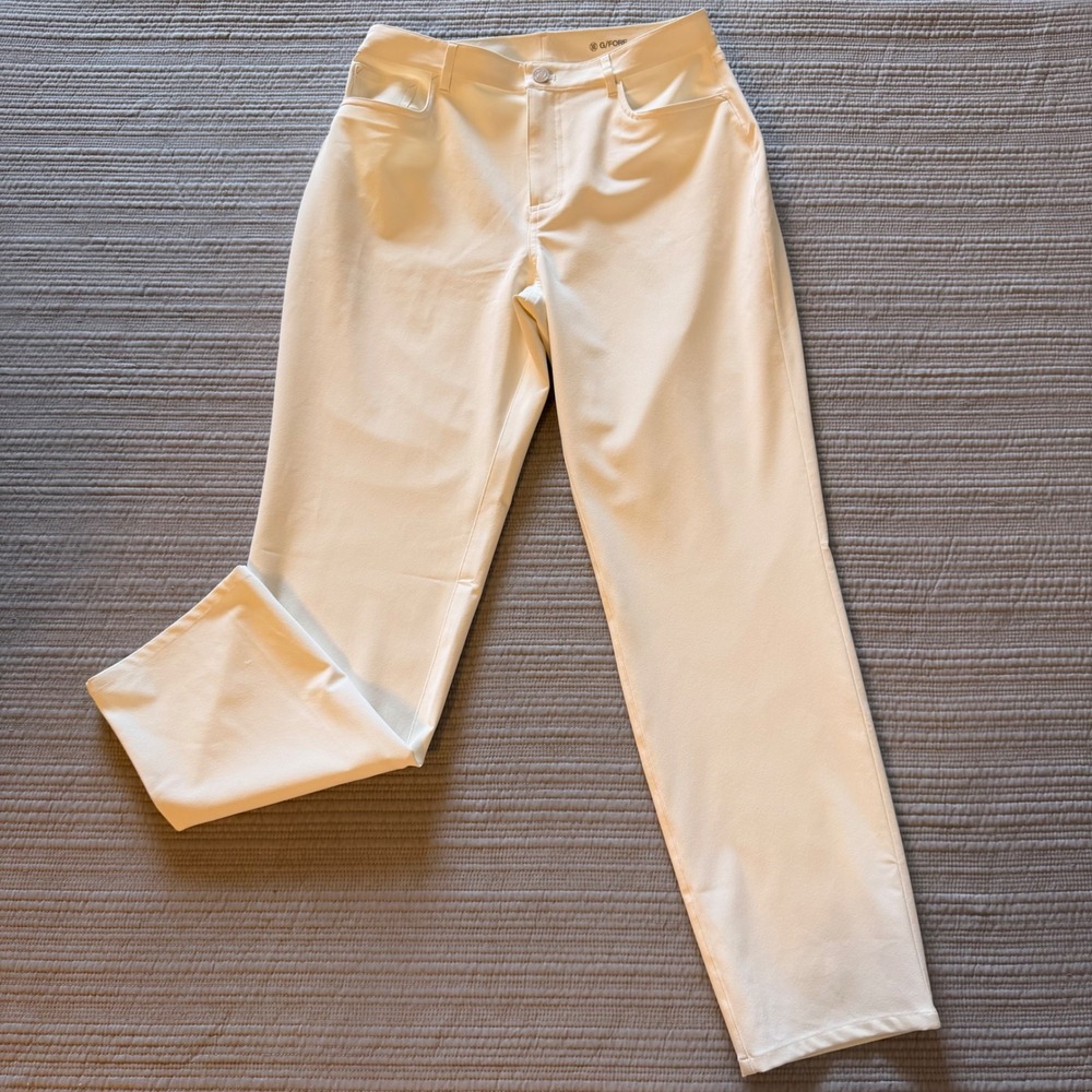 G/FORE Womens Golf‎ Pants Snow White Straight Leg Performance Trousers Size 6